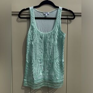 Like New Express XS Turquoise Blue Green Blouse Tank Top